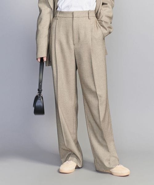 リネンライク バックゴムストレートパンツ ―ウォッシャブル―