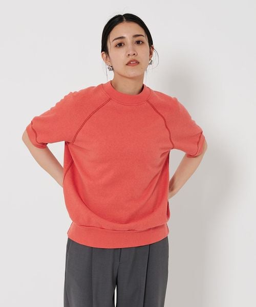 コットン ラグランショートスリーブ スウェットプルオーバー