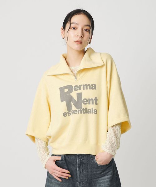 別注】＜Americana＞ジップ ショートスリーブ スウェットプルオーバー