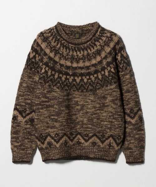 BATONER＞MOHAIR NORDIC CREW NECK/モヘヤ ノルディック クルーネック