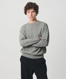 ハイツイストコットン ハイゲージ クルーネックニット 接触冷感