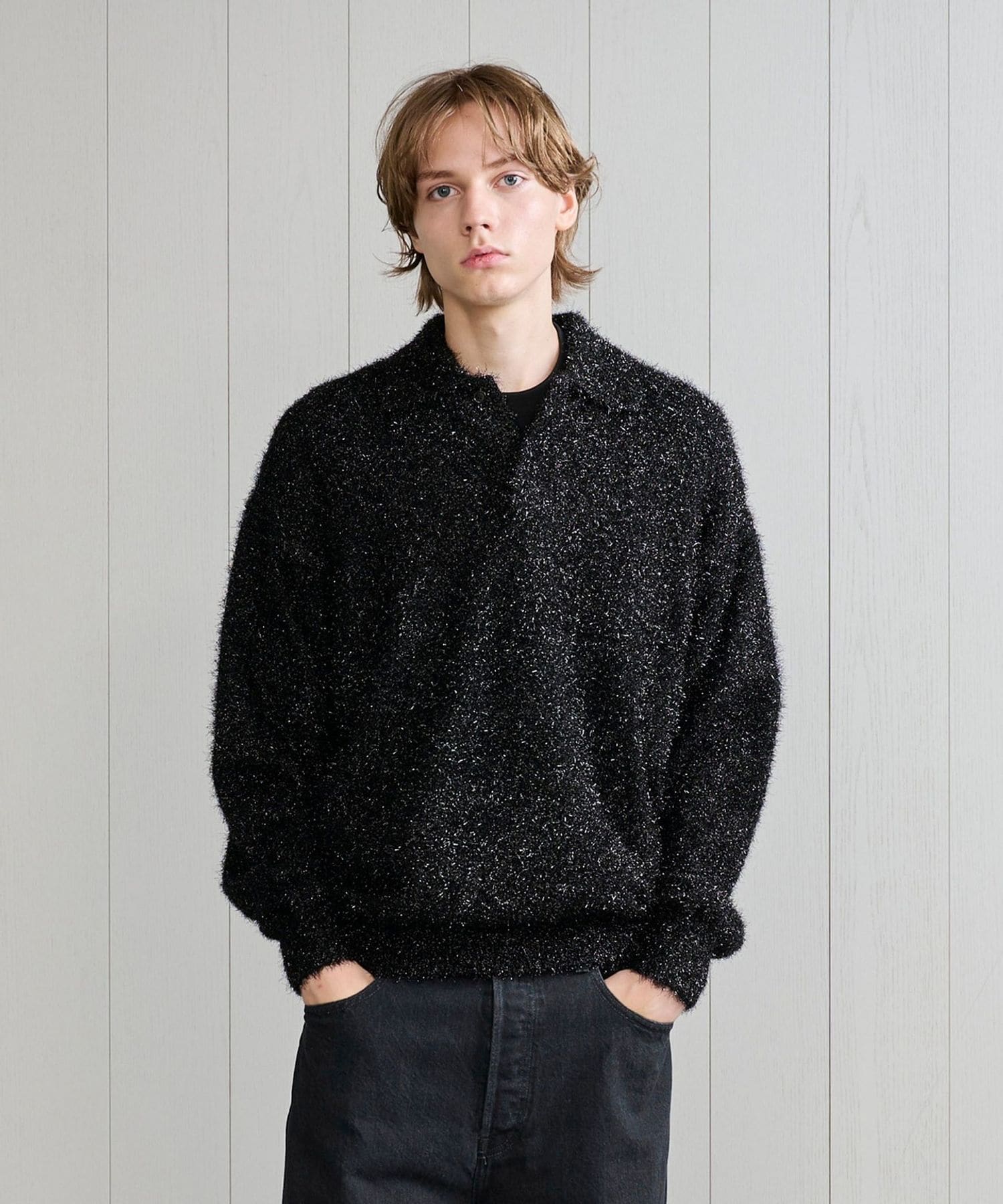 H＞スパーク 2B ポロカラーニット