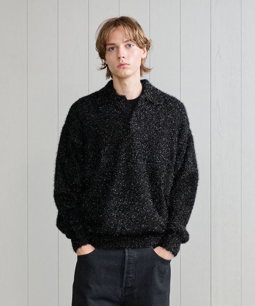 H＞スパーク 2B ポロカラーニット