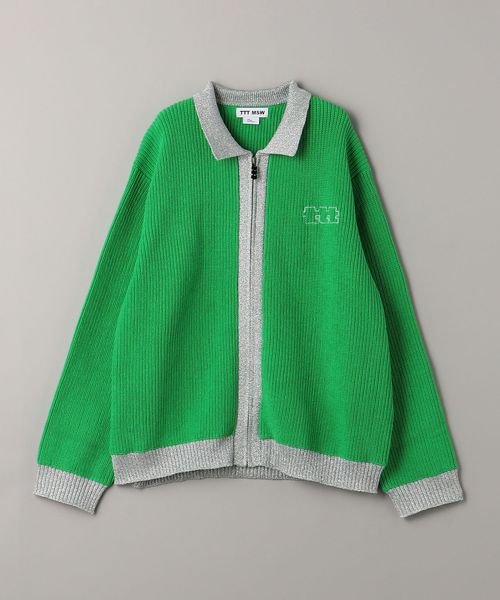 TTTMSW＞ ラメ ジップ カーディガン