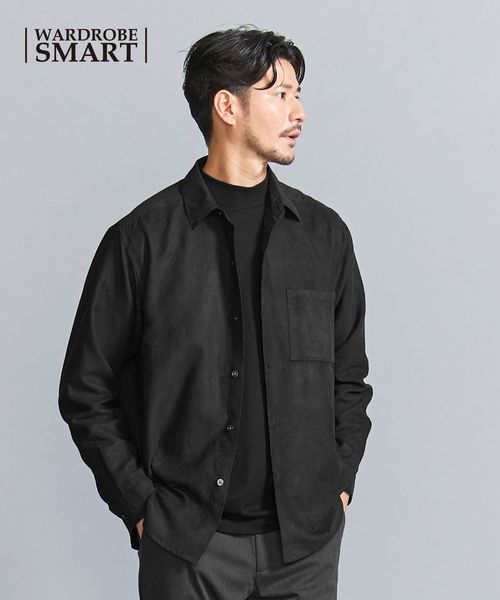WEB限定 WARDROBE SMART】スエードライク シャツ