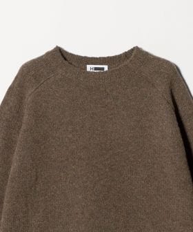 H＞スポンディッシュ ウール ワイドクルーネック