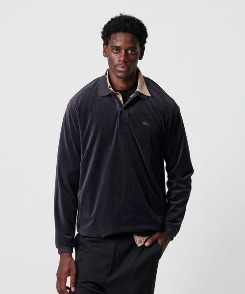 LACOSTE for BEAUTY&YOUTH＞ ベロア ポロシャツ
