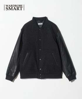 WEB限定 WARDROBE SMART】ブラックメルトン レザーライク スタジャン
