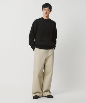 H＞クラウディ アルパカ クルーネックニット