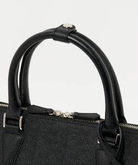 レザー ラウンド ブリーフケース