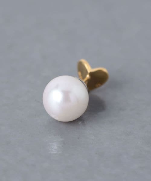 MAYU＞ミニハート フェイクパール 片耳ピアス