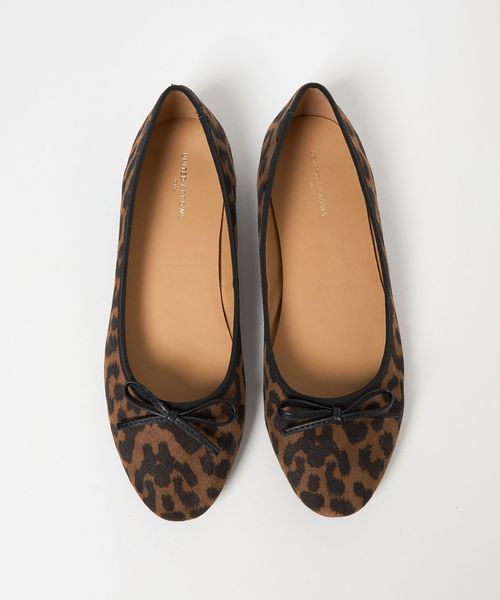 レイン レオパード バレエシューズ