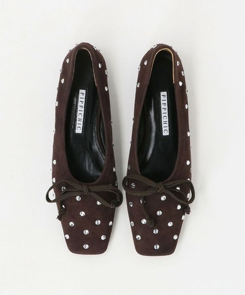 別注】＜PIPPICHIC＞AMBER ビジュー バレエシューズ