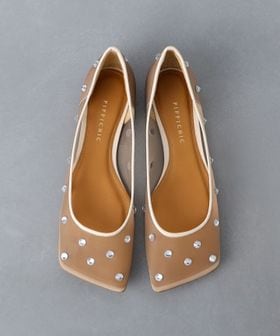 PIPPICHIC＞LINDA ビジュー フラットシューズ