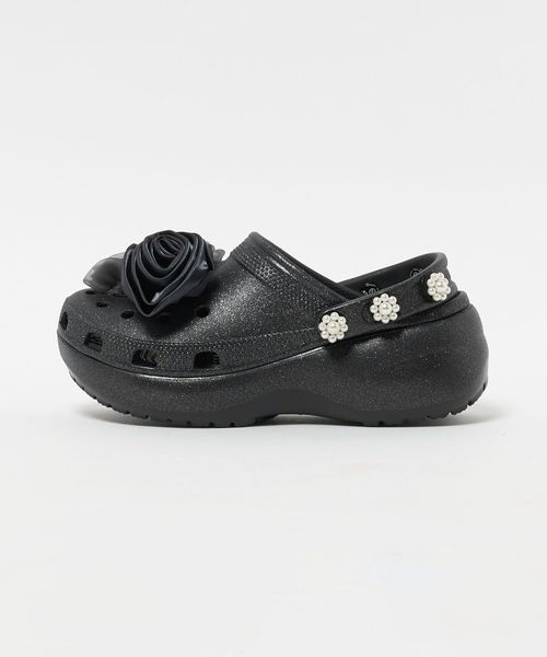 別注】＜crocs＞クラシック プラットフォーム グリッター サンダル