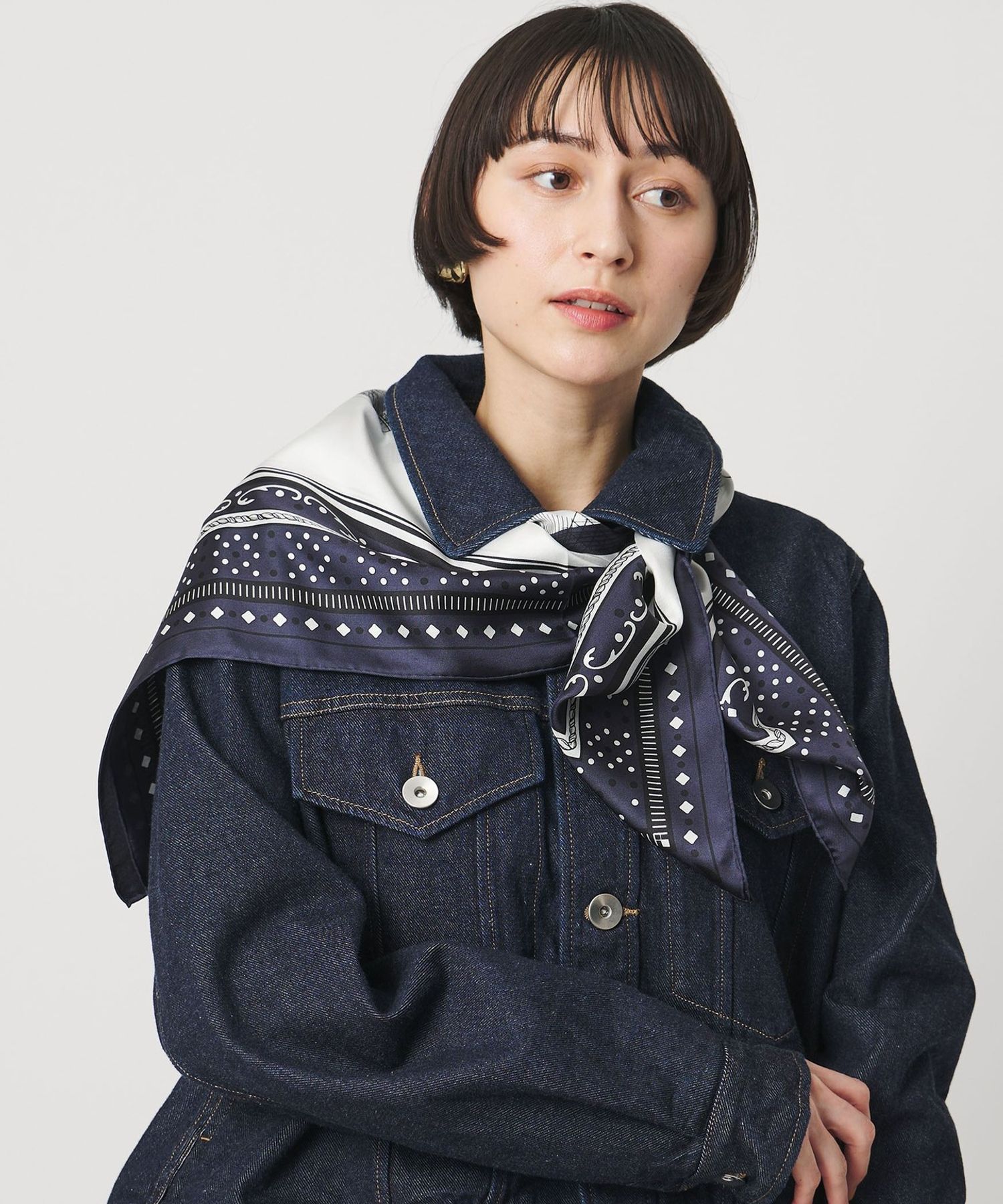 manipuri＞SILK 88×88 スカーフ 26SS