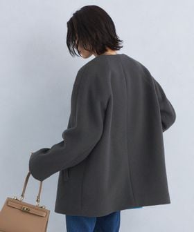 SENTDALE WOOL セントデールウール ノーカラー ミドル コート