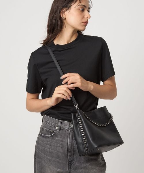 チェーンハンドル 2WAY スクエアバッグ ショルダーバッグ