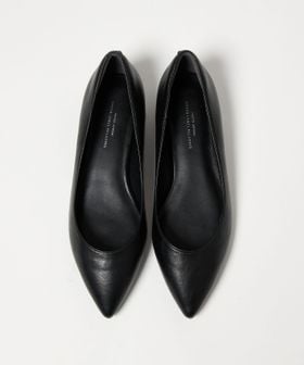 ポインテッド メタルライン フラットパンプス 撥水