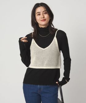 スパンコール ニット 2WAY キャミソール ウォッシャブル