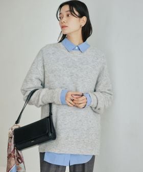 アルパカブレンド クルーネック プルオーバー ニット