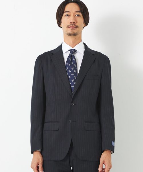 New Zealand Wool ストライプ 2B RG スーツジャケット ―ストレッチ―