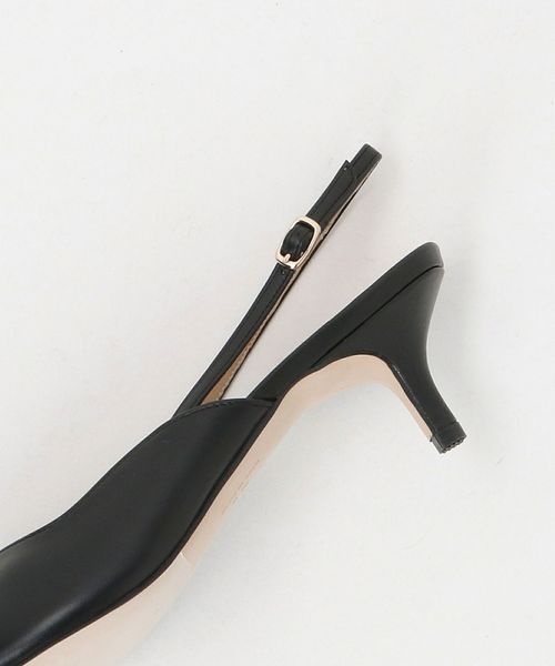 ウェーブラインバックベルト パンプス45↑