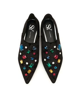 SY＞ポインテッドビジュー フラット15○↑