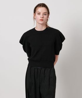 ASTRAET＞16G ボリュームショルダー クルーネックニット