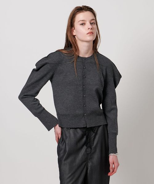 ASTRAET＞16G ボリュームショルダー カーディガン