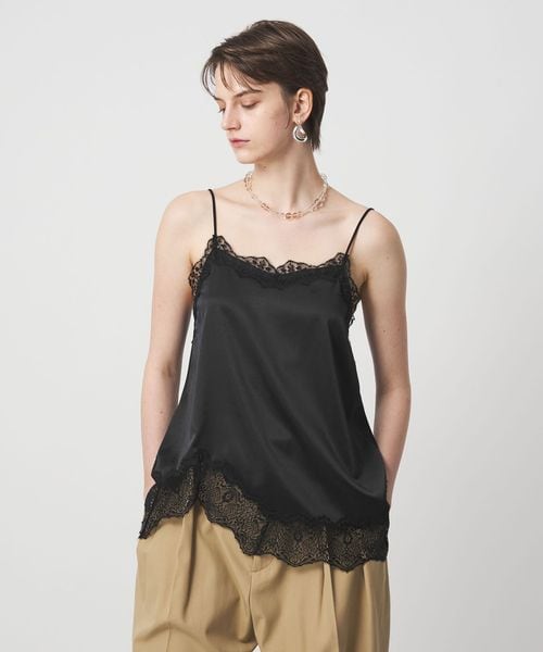 ASTRAET＞サテン レース コンビ キャミソール