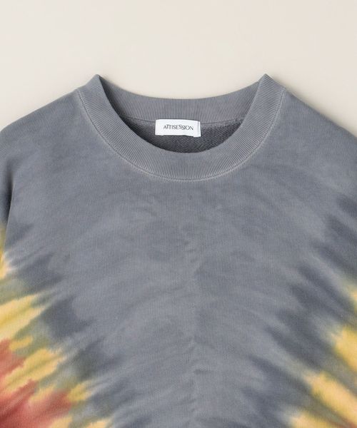 ATTISESSION＞コットン タイダイ スウェット