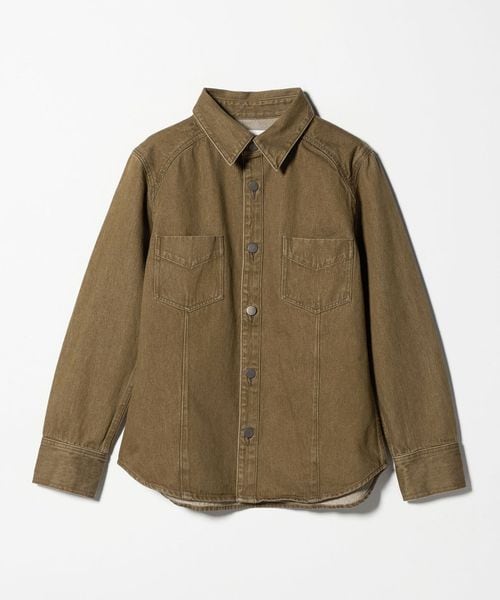 ATTISESSION＞ブラウン デニム シャツ