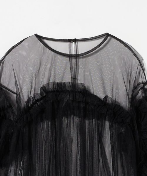 ANDRESD＞チュールレース ギャザー ブラウス＜ Select by EMMEL REFINES ＞