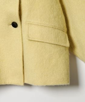 EMMEL REFINES＞EM スタンド シャギー ショートコート