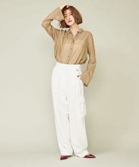 conte＞ キュプラシルク シャツ