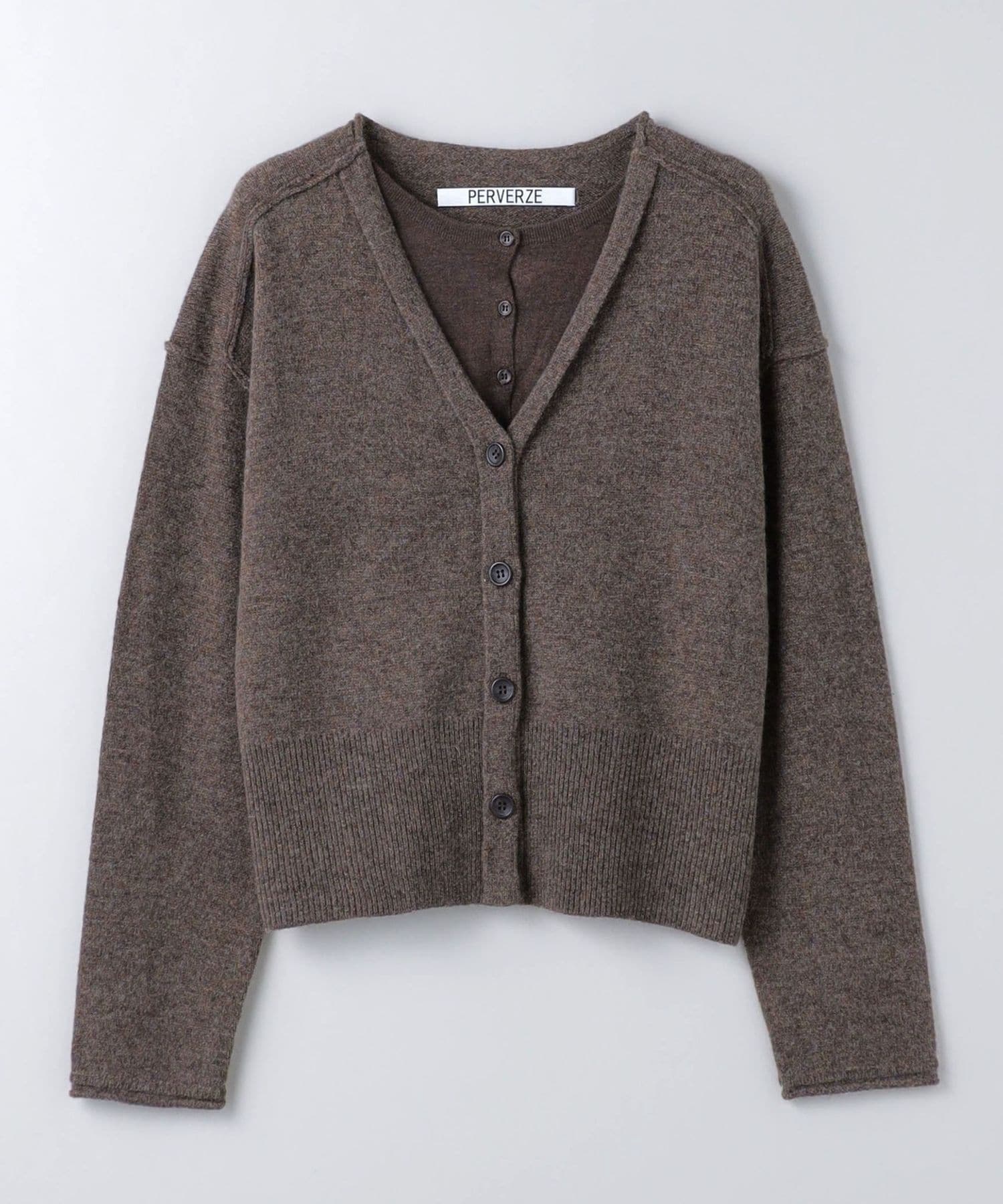 PERVERZE＞TWIN LAYERED KNIT CARDIGAN/カーディガン