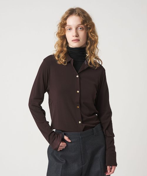 6(ROKU)＞ナイロン チュール シャツ