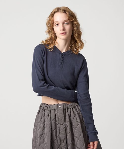 別注】＜FAITH MILLS for 6＞THERMAL HENRY PULLOVER TOP/トップス