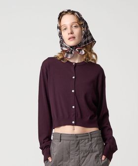 6(ROKU)＞ウール クロップド カーディガン