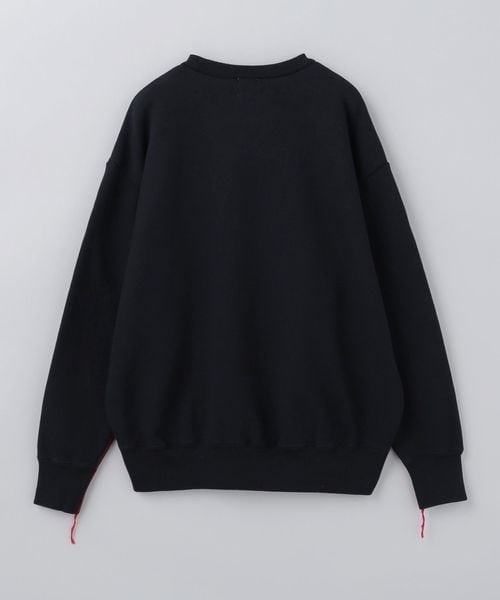 6(ROKU)＞コットンウラケ カラーステッチ クルーネック プルオーバー 25SS