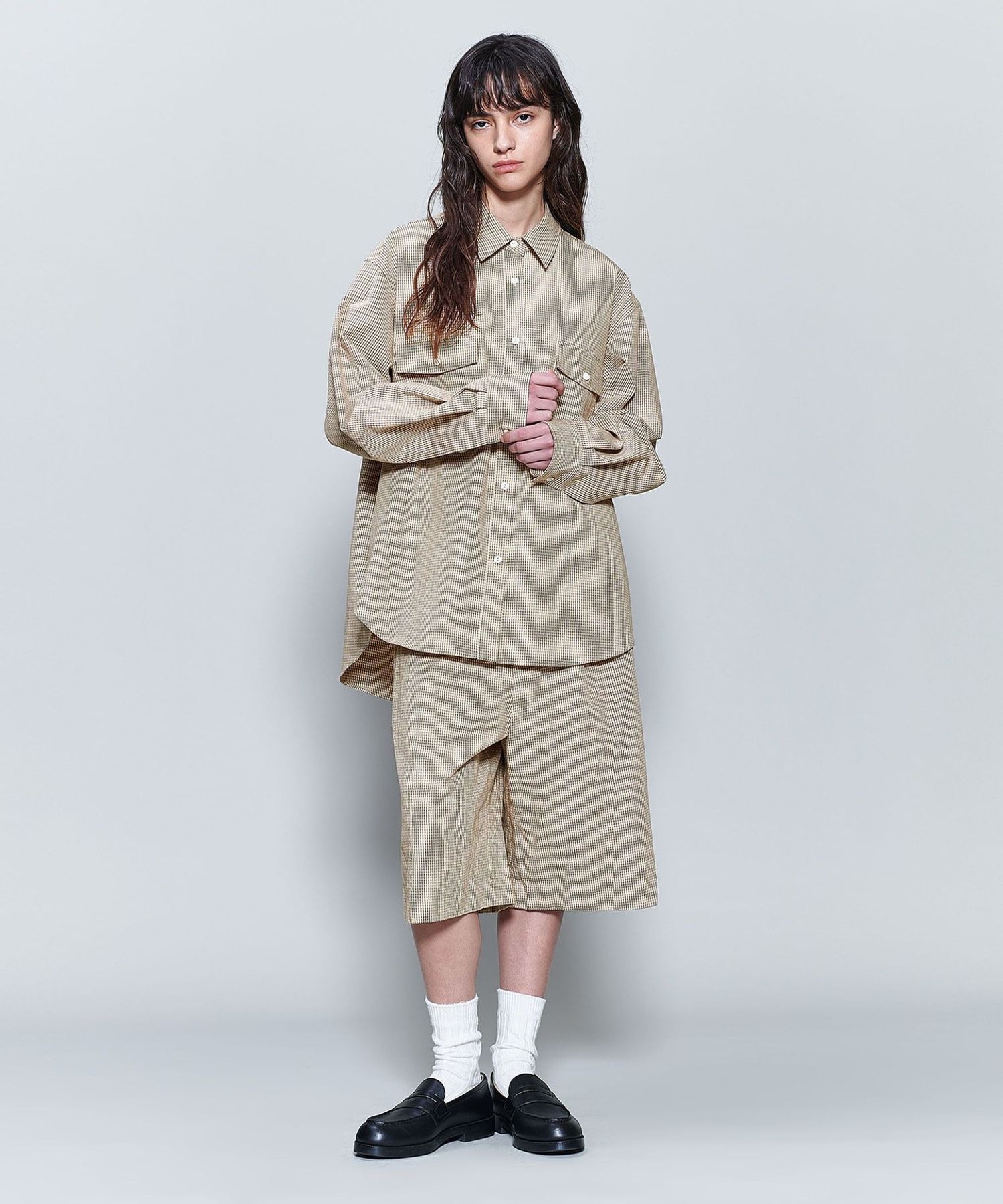 6(ROKU)＞コットン チェック シャツ