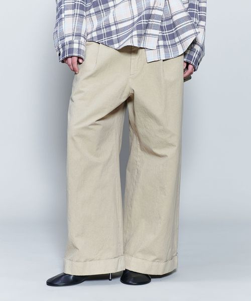 6(ROKU)＞コットン チノ ワイド パンツ