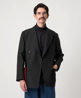 Steven Alan＞ ウール オックスフォード ダブルブレステッド 6B ジャケット