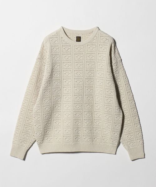 BATONER × Steven Alan＞ CROCHET CREW NECK KNIT/ニット