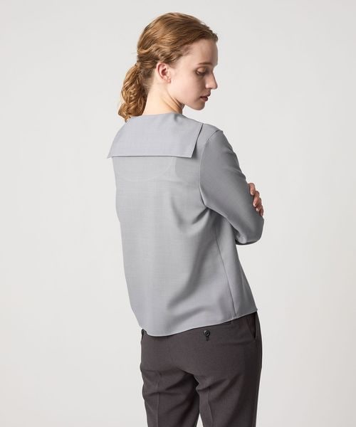 Steven Alan＞ツイル セーラー カラー ブラウス