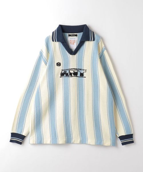 RICE NINE TEN＞ ニット ロングスリーブ サッカー ジャージー