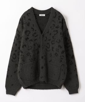 希少サイズ2XL】Schott（ショット）レオパード柄 モヘア混ニット