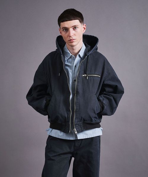 カウレザー ジップ ジャケット
