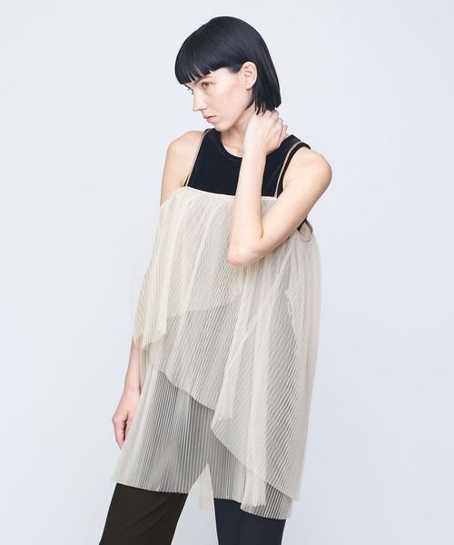 AEWEN MATOPH＞チュール プリーツ キャミソール ワンピース